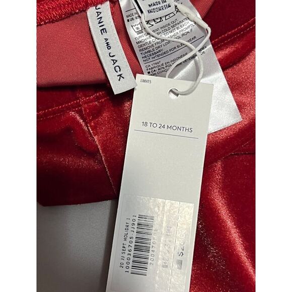 Janie and Jack THE VELVET LEGGING Infant Girls Size 18-24 months New with Tags - Picture 3 of 4